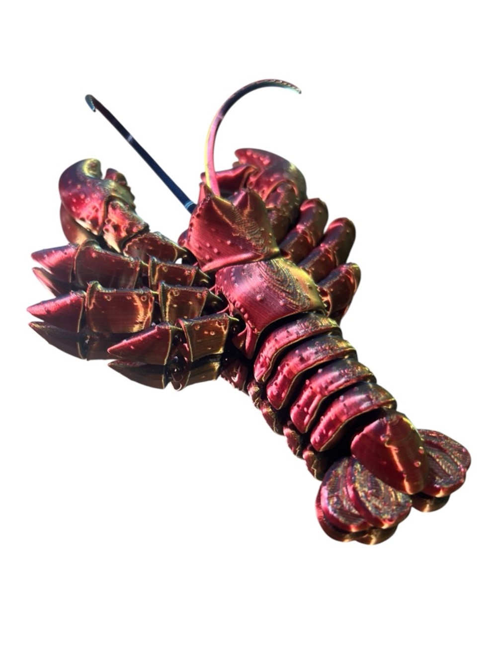 3D printed articulated lobster. Fun colors - Picture 3 of 8